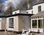 Back of hotel before cleaning.