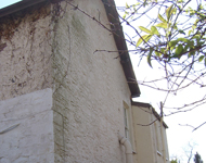 Back of hotel before cleaning.