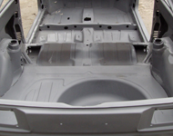 Car body after sandblasting.