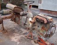 Vintage tractor Ferguson TE20 before sandblasting.