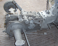 Vintage tractor during restoration.