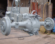 Vintage tractor during restoration.