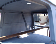 Transit van after sandblasting.